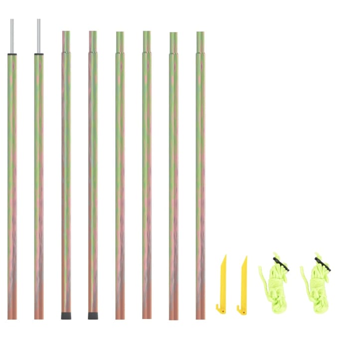 vidaXL - Zonneschermpalen - 2 - st - 250 - cm - gegalvaniseerd - staal