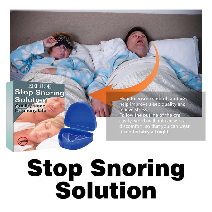 EELHOE Stop Snoring Solution Anti-Snurk Mondbeschermer Slaap Mondbeschermer met Opbergdoos 0 transparant