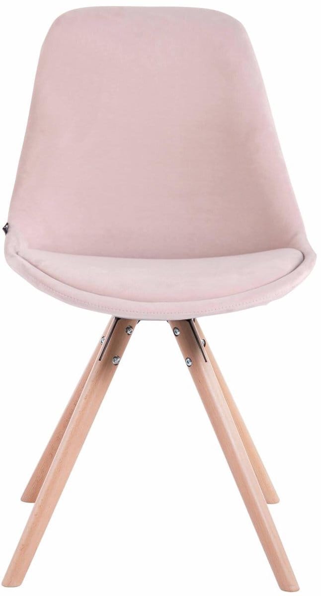 CLP Toulouse - Eetkamerstoel - Rond frame - Fluweel roze natura
