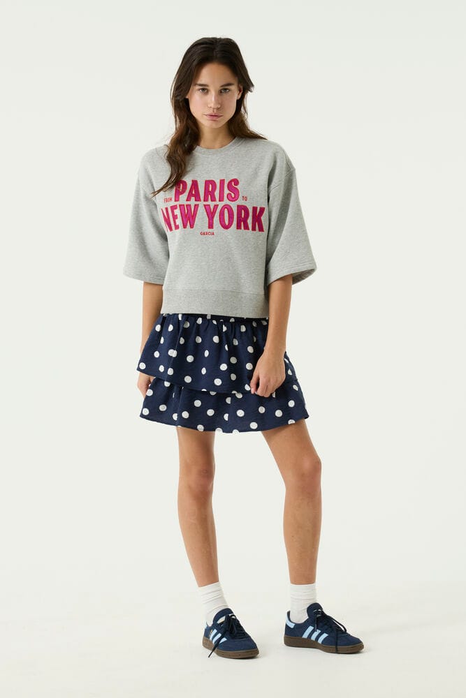 GARCIA Meisjes Print Rok Blauw