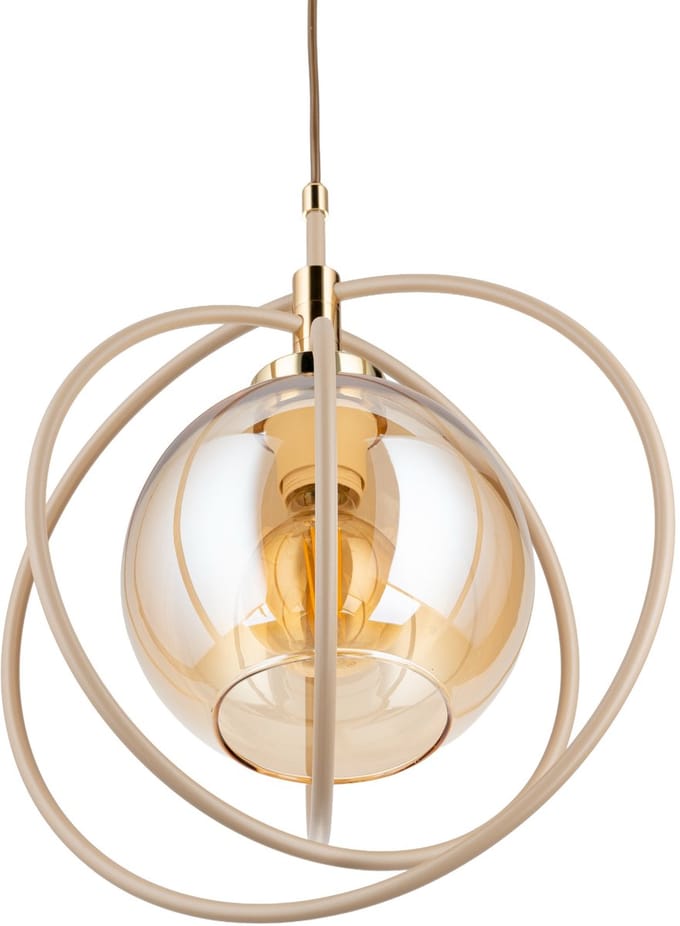 HowHomely Nostra - Hanglamp - Beige - Glas - E27