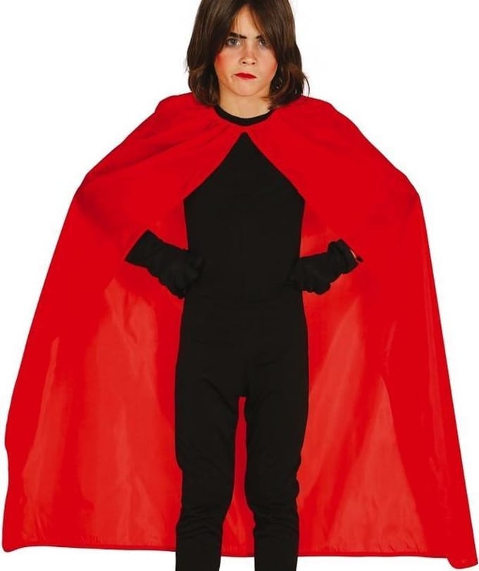 Fiestas Guirca - Rode cape kinderen - 100 cm