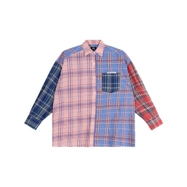 Alix The Label Ladies Woven Check Mix Blouse Blouses Dames - Multi - Maat L