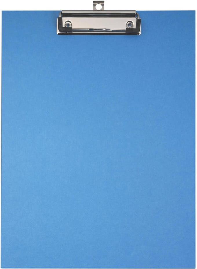 Exacompta 10x Klemplaat in gecoat papier - 23x32cm voor A4 - Blauw - 17292E