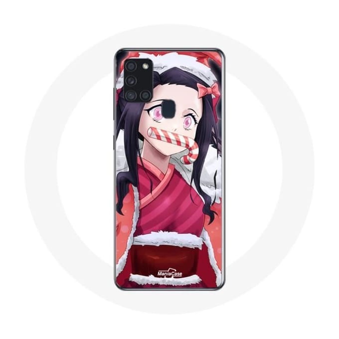 Coque - Maniacase - Samsung Galaxy A21s - Anime Demon Slayer - Souple - Noir