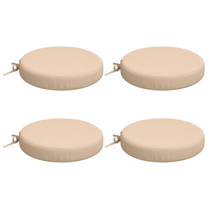 vidaXL - 4-Piece - Zitkussens - SOEST - 4 - st - 100% - Polyester - Crèmekleurig