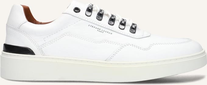 STEFANO LAURAN Lj2502 Sneakers - Leer - Heren - Wit - Maat 46