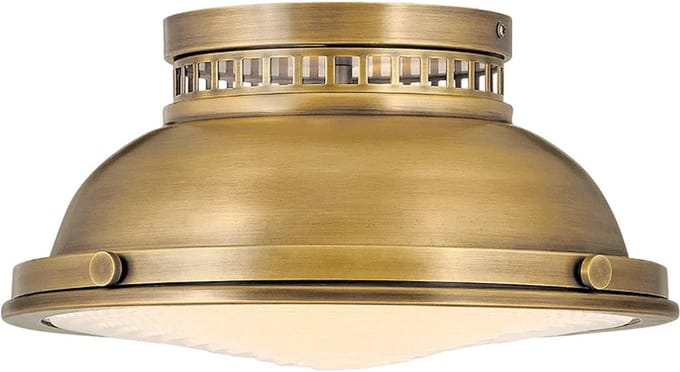 Hinkley LED Plafondlamp Amelia | 2X E27 Max 40W | Dimbaar | Heritage Brass