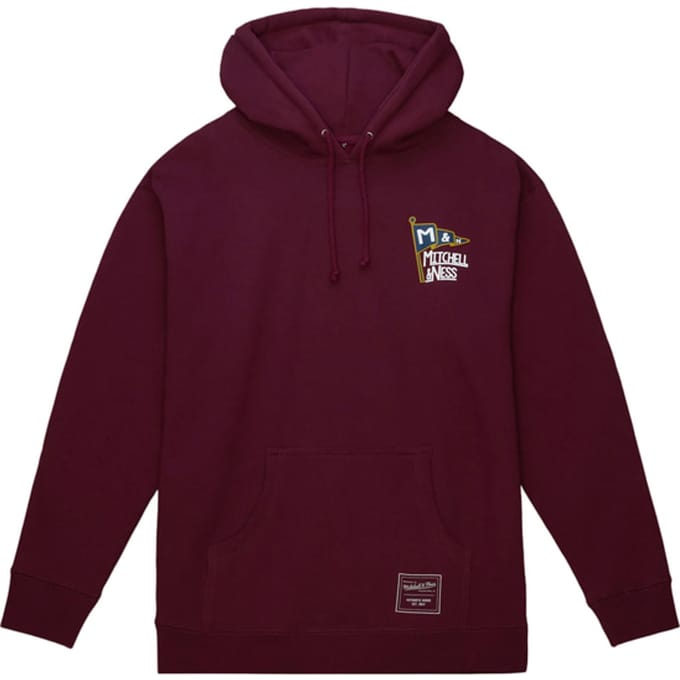 Mitchell And Ness Branded Flag Hoody Paars