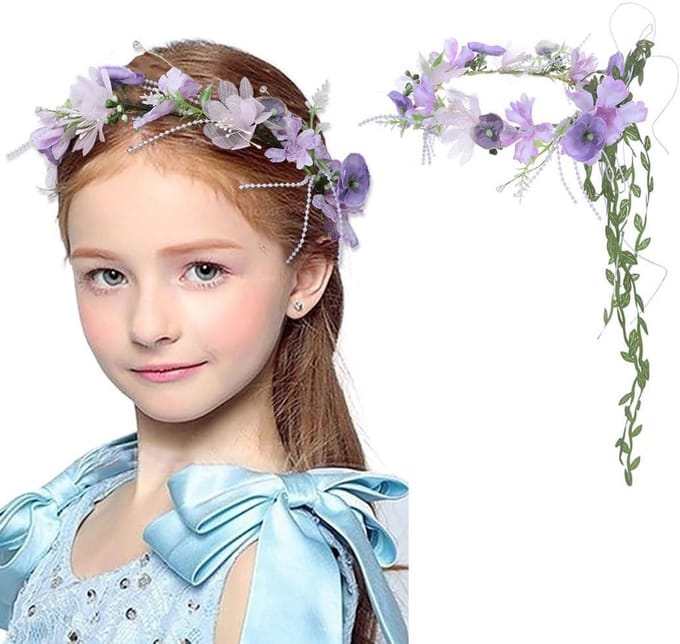 Feestelijke Bloemenkroon Haaraccessoire Voor Bruiloft en Feest