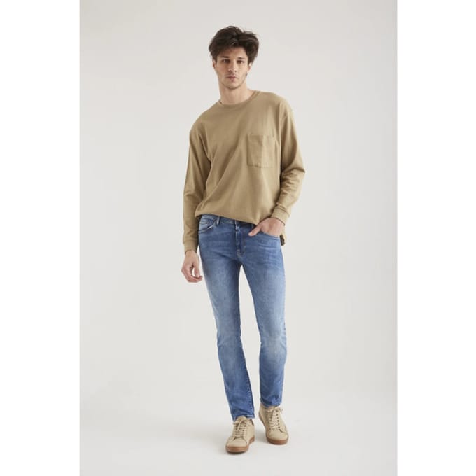 Cup of Joe Leo heren slim-fit jeans medium blue