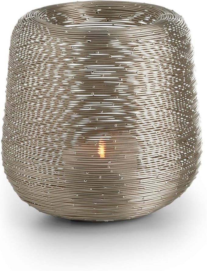 PHILIPPI - CALI tea light holder - made of wrapped wire for beautiful lighting effects (size S)