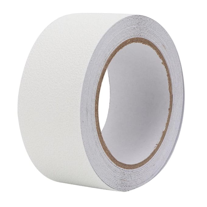 PEVAPU Rubber Antislip Tape Vloer Trap Trede Antislip Abrasieve Veiligheidsstrip 5m(Wit) wit