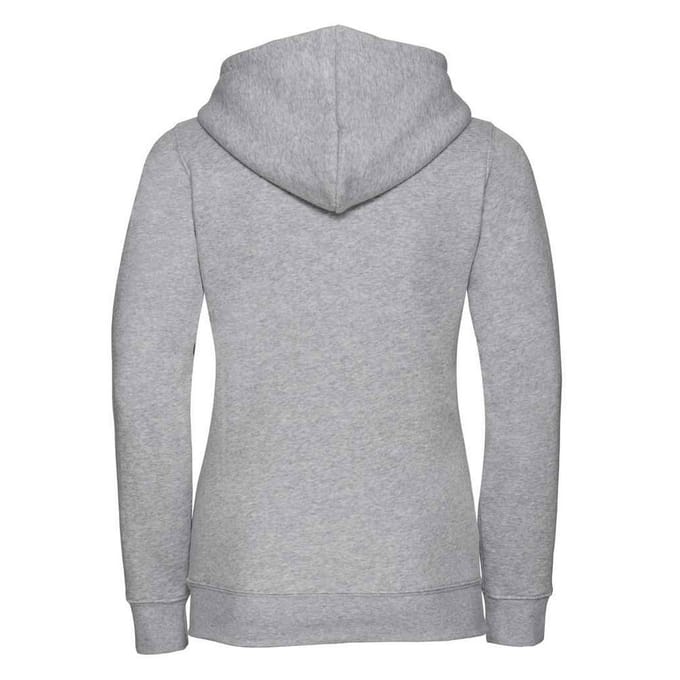 Russell Dames/Dames Authentic Full Zip Hoodie (Licht Oxford Grijs)