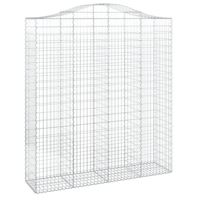 vidaXL - Schanskorf - gewelfd - 200x50x220/240 - cm - gegalvaniseerd - ijzer