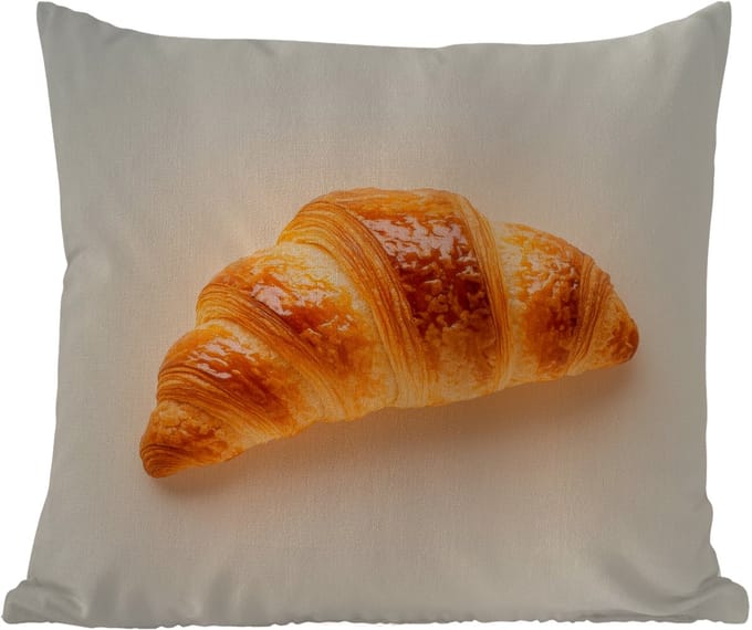 Tuinkussen - Croissant - Brood - Beige - 40x40 cm - Weerbestendig