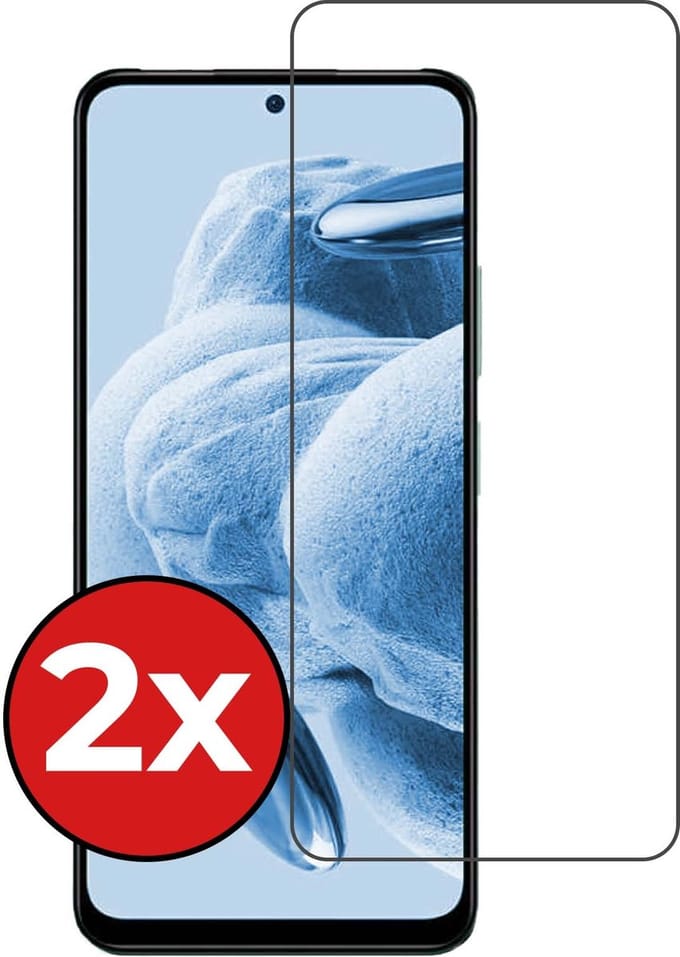Screenprotector - 2 Stuks - Geschikt voor Xiaomi Redmi Note 12 5G - Extra Sterk - Beschermglas - Gehard Glas - Tempered Glass - Screen Protector