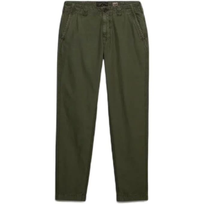 Superdry Tapered Washed Chino Broek Groen 34 / 32 Man