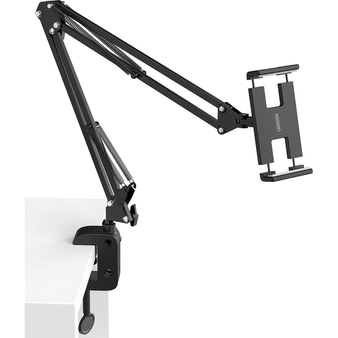 UGREEN Tablet grijp arm met verstelbare arm en tablet houder - geschikt voor Apple iPad en Android tablets - Instelbaar en klembaar op het bureau
