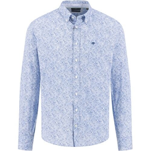 Fynch-Hatton Overhemd Supersoft Cotton Minimal Flower Pattern New Breeze / male