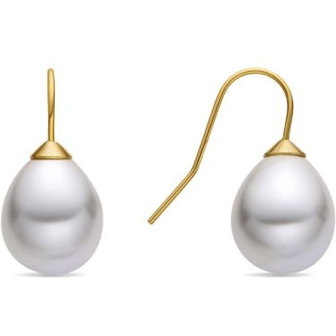 Luxenter oorbellen met 18k goudkleurige witte parel - Gesis