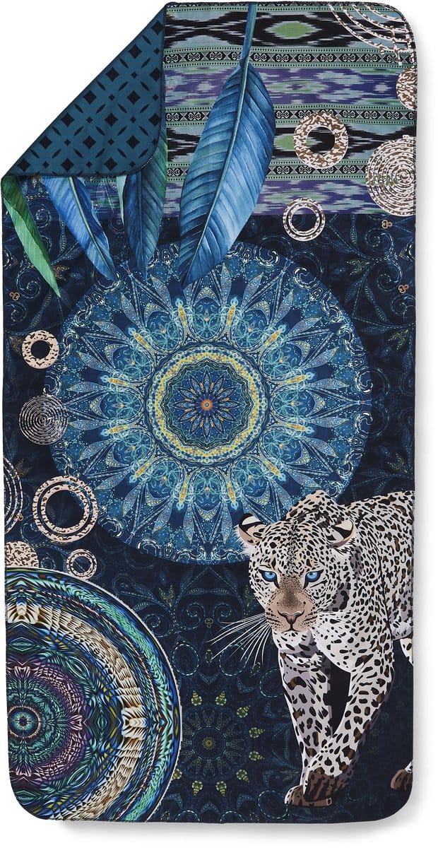 HIP Sporthanddoek "mandala's en een luipaard" - Multi - (50x100 cm) - Microvezel