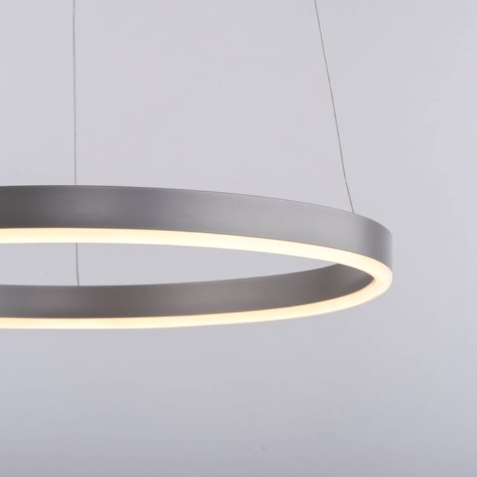 JUST LIGHT. GmbH LED hanglamp Ritus, Ø 39,3cm, aluminium
