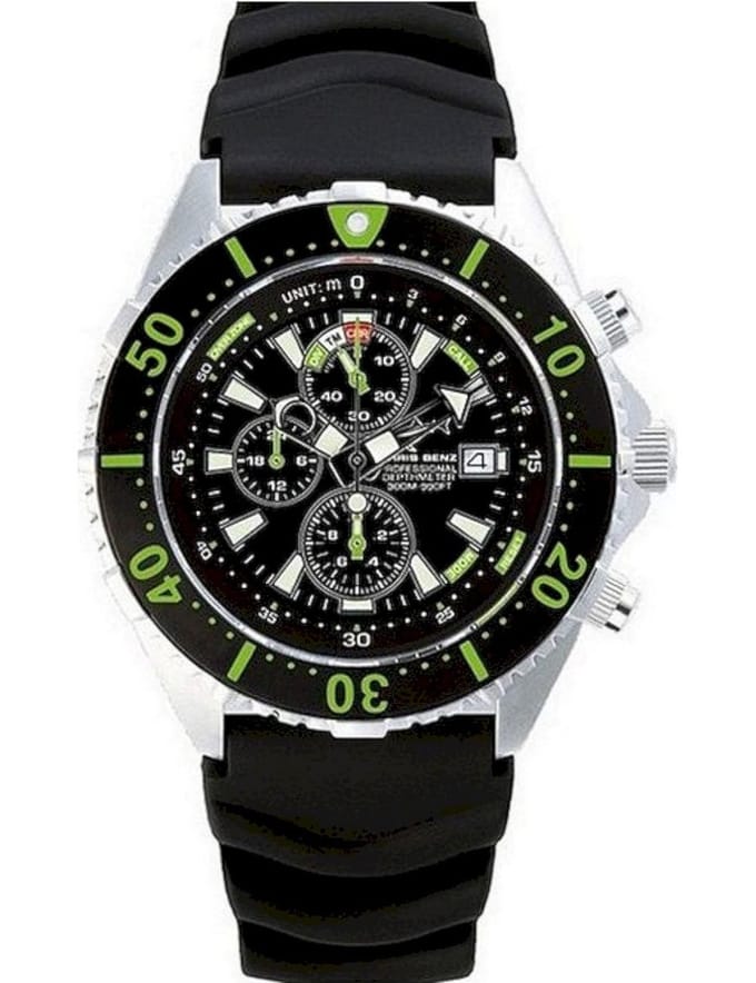 Chris Benz Duikerhorloge Depthmeter Chronograaf CB-C300-G-KBS