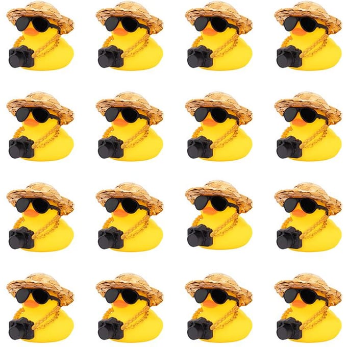 10-100 Stuks Auto Decoraties Rubberen Eendjes Dashboard Rubberen Eendje Voor Auto Ornament Schattige Eend Met Stropdas
