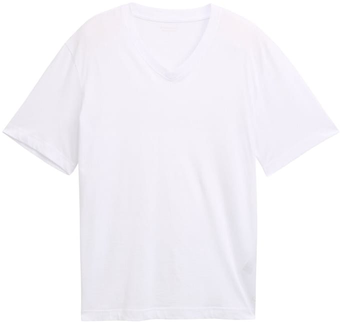 Tom Tailor - T-shirts met V-hals in een set van 2 - Maat M - White