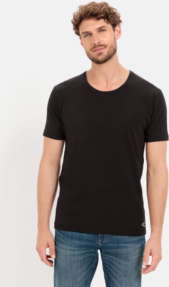 camel active Onderhemd in een pak van 3 - Maat menswear-S - Zwart