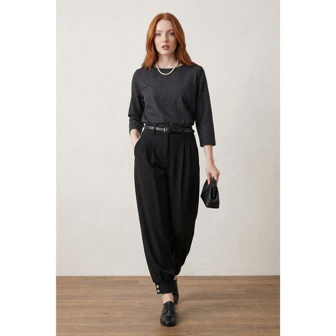 Gepelde Buttoned Leg Op maat gemaakte Broek
