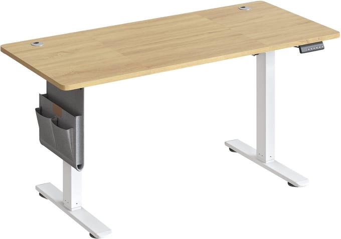 SONGMICS - Zit Sta Bureau - Elektrisch - Memoryfunctie en USB-C-Aansluiting - 4 Hoogte-instellingen