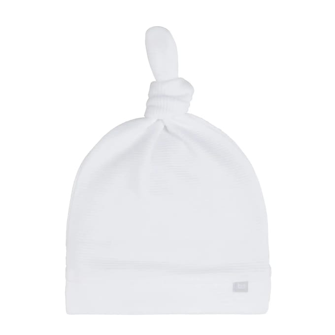 Baby's Only Knoopmutsje Pure - Wit - 3-6 mnd - 100% ecologisch katoen - GOTS