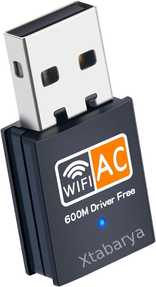 Xtabarya 600Mbps USB Wifi Adapter - 2.4Ghz & 5Ghz - Plug & Play