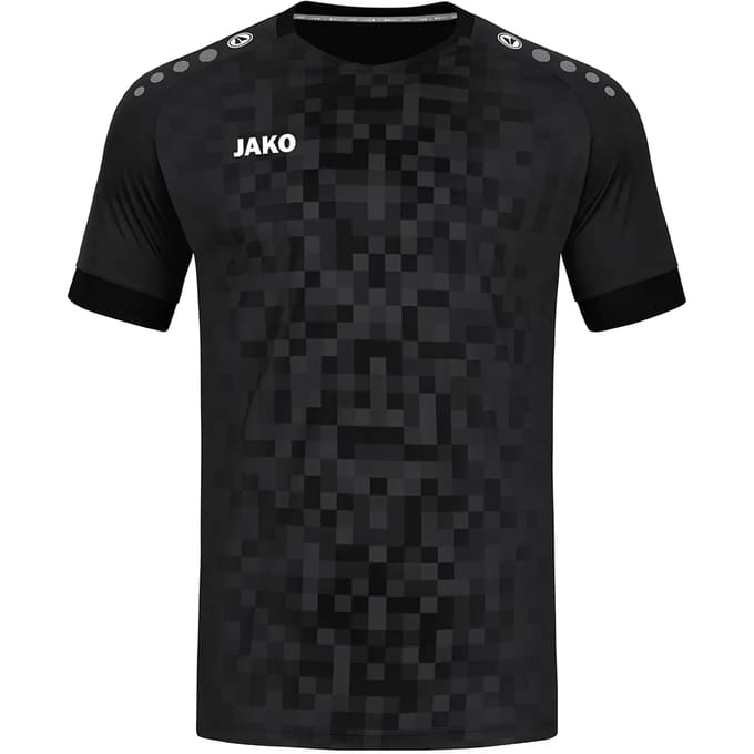 Jako Pixel Shirt Korte Mouw Kinderen - Zwart | Maat: 152