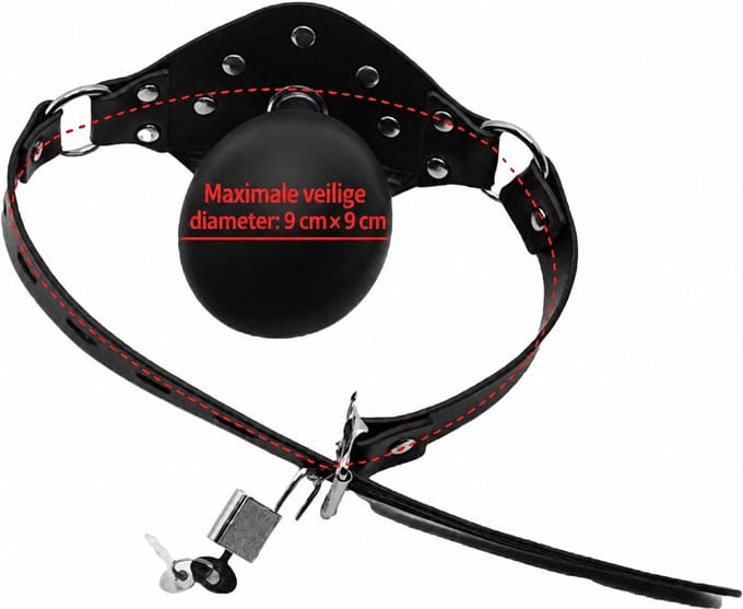 Opblaasbare gag bal - Inclusief slot en sleutel - BDSM - Gag