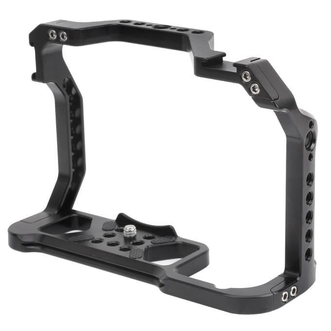 Aluminiumlegering Camera Video Opname Kooi Snelontgrendelings Rig voor Canon EOS R5R6 Camera black