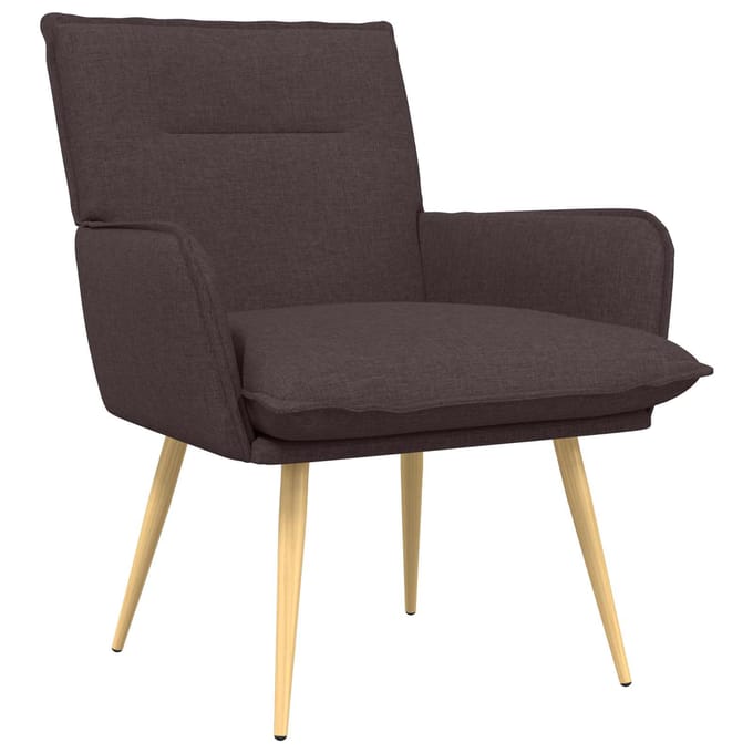 vidaXL - Fauteuil - Donkerbruin - Stof