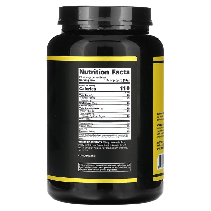Primaforce, isolat de protéine de lactosérum, chocolat au lait, 2 lb (32oz)