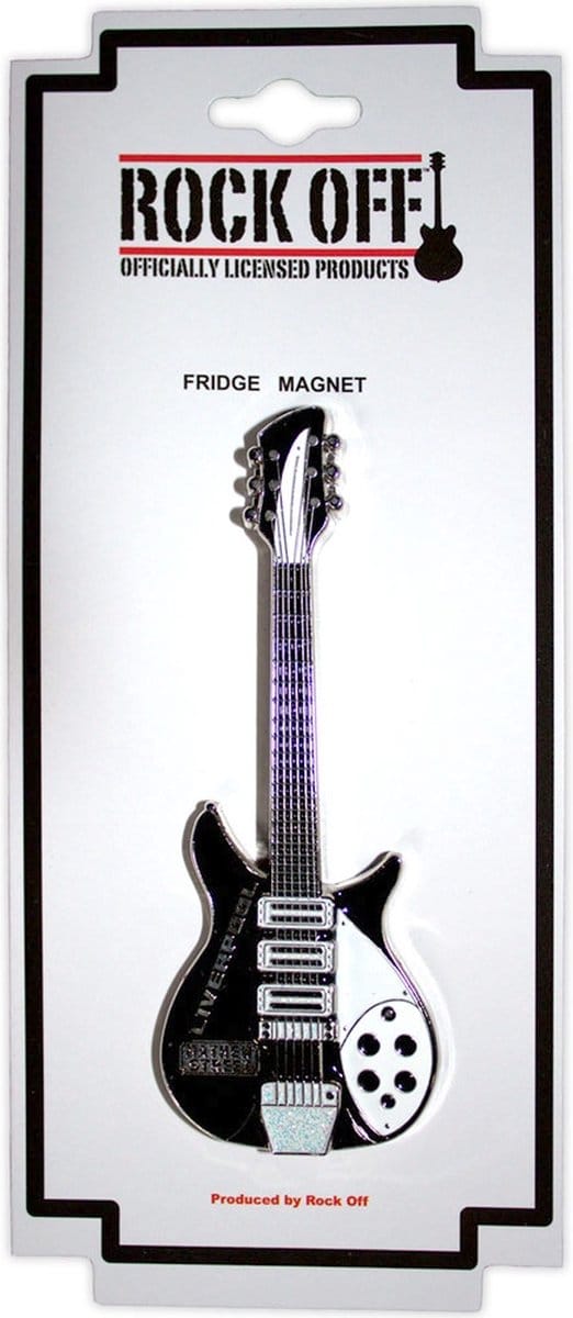 - Mathew Street B&W Guitar Koelkastmagneet - Multicolours