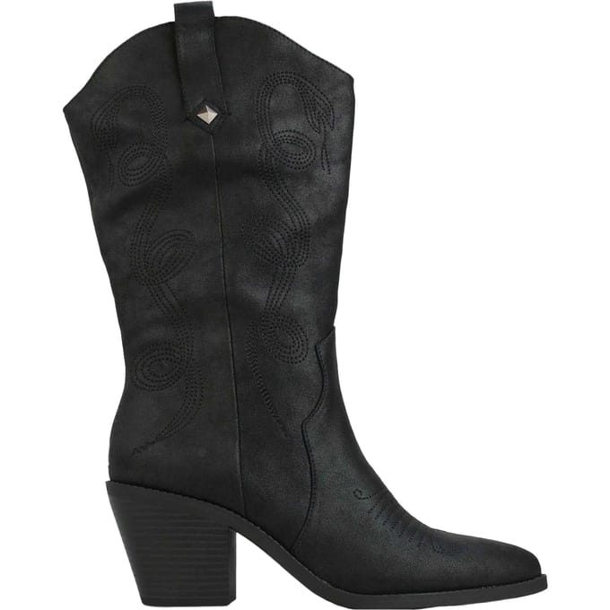 Rocket Dog Dames/Dames Feria Geborduurde Cowboylaarzen (Zwart)