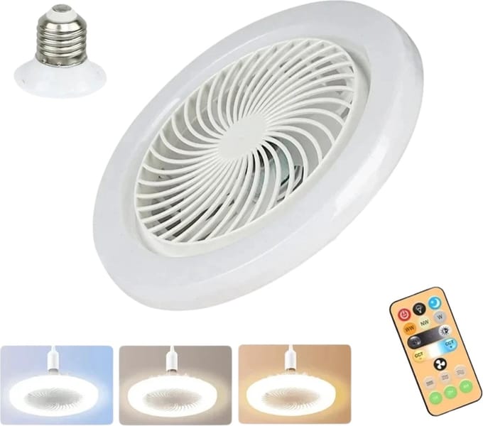 Livano Plafondventilator - Met Verlichting - Plafond Ventilator - Met Lamp - Plafonniere Met Ventilator - (Met Licht) - Wit