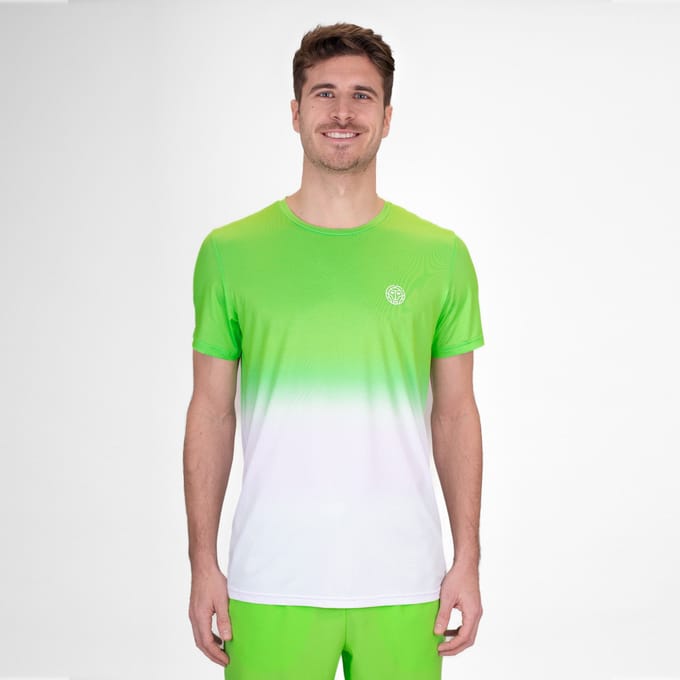 BIDI BADU Crew Gradiant T-shirt Heren-Neongroen,Wit