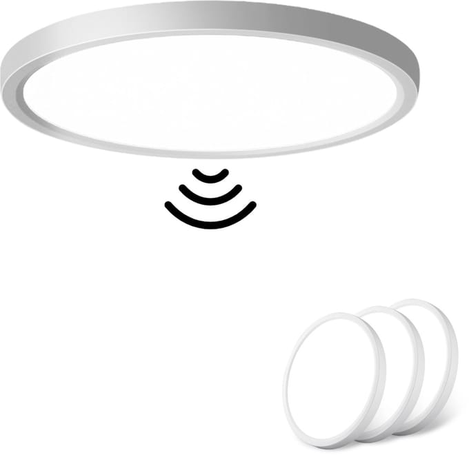 Oraymin 3x LED Plafondlamp met Bewegingssensor - 18W - 4000K - Ø23cm