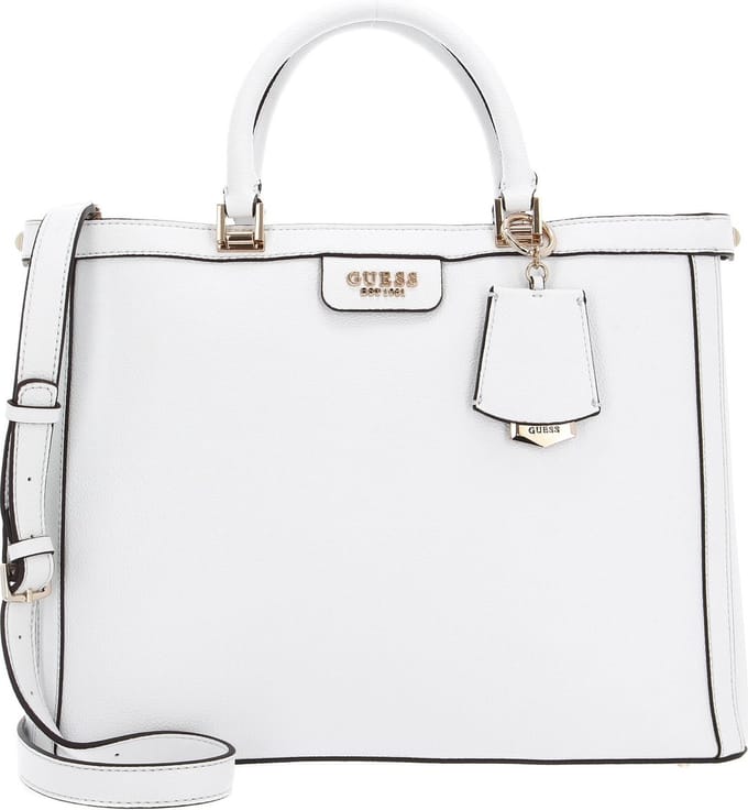 GUESS Handtas Schoudertas Eco Angy Society Tote White Wit