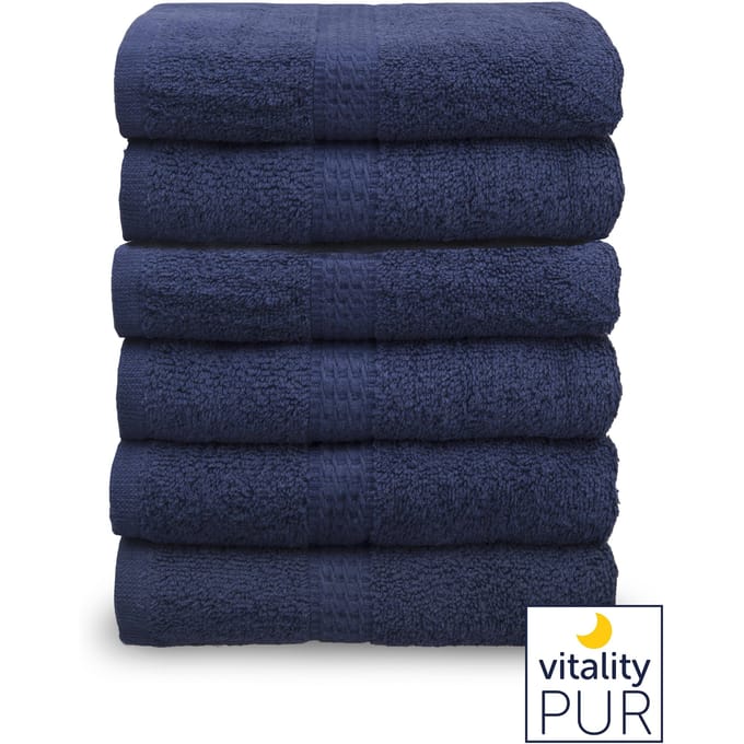 Set van 6 handdoeken Marine | Vitality Pur