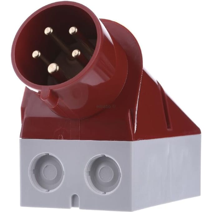 CEE 5-polig Wandcontactdoos - opbouw - 32A 400V - schroefaansluiting - IP44 - Rood