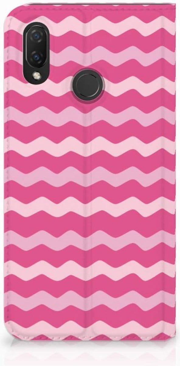 Huawei P Smart Plus Hoesje met Magneet Waves Pink