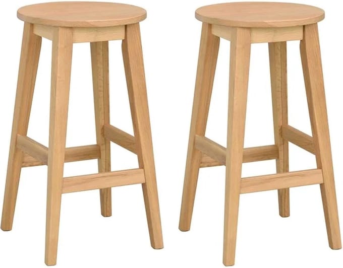 Rowico Home Austin houten barkruk naturel - 65 cm - set van 2